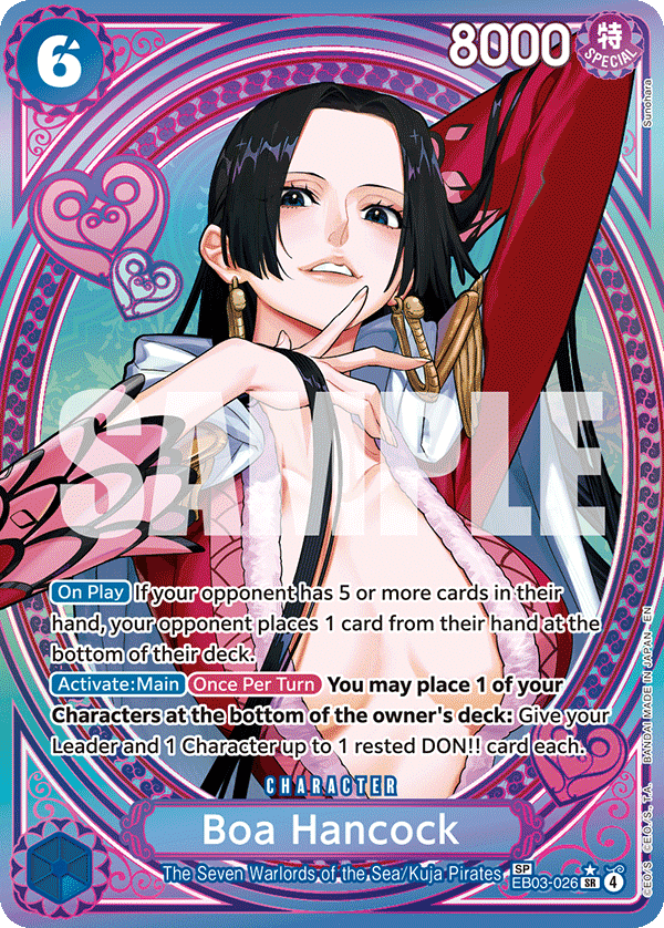 The EB03-026 Boa Hancock SP card from Heroines Edition