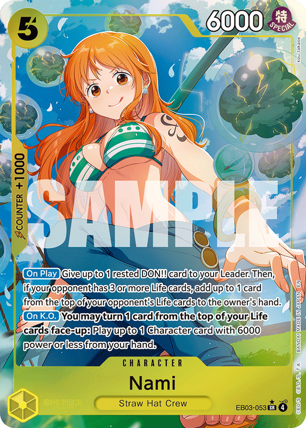 EB03-053 Nami alternate-art card from EB-03