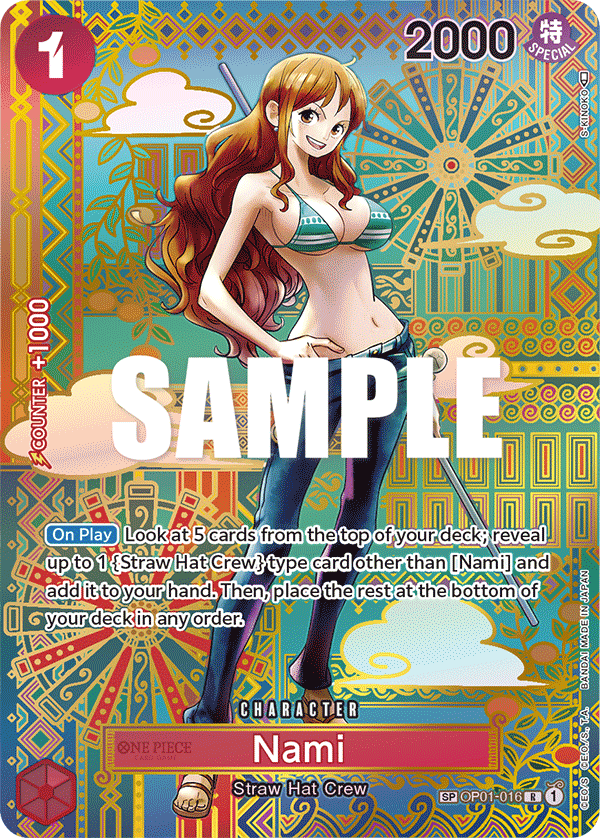 The OP01-016 Nami SP card from OP-05 Awakening of the New Era